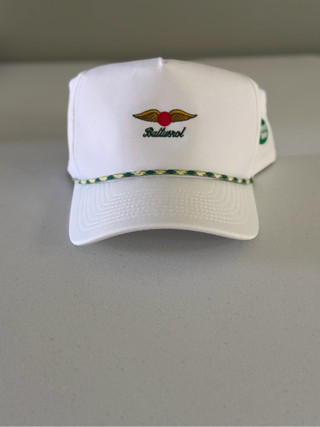 Baltusrol White Embroidered Logo Cap